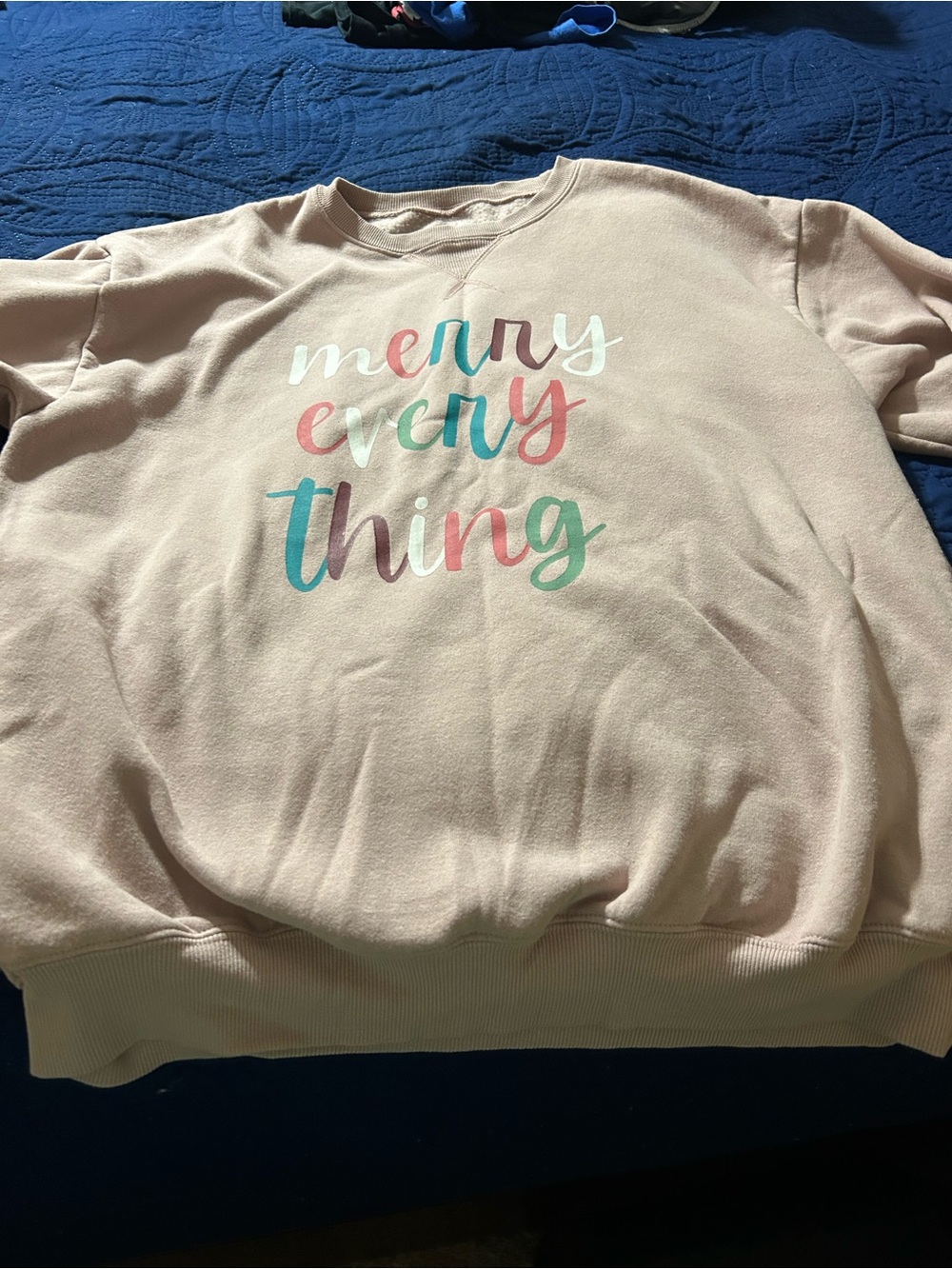 Cozy Pink 'Merry Everything' Graphic Sweatshirt